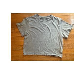 The Nike Tee Large Grey Cropped Tee